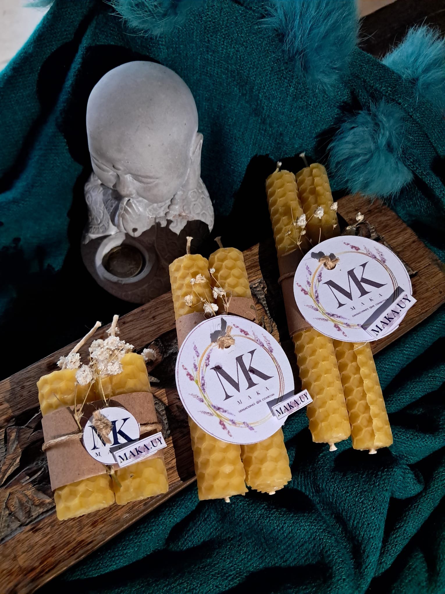 Velas de Miel de Abeja Natural